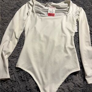 White Long Sleeve Bodysuit
